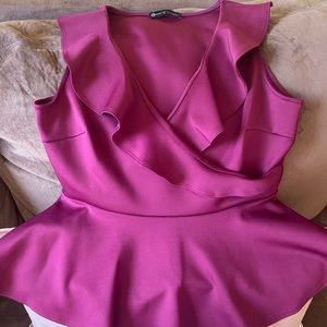 FTF sleeveless peplum top (NWOT)